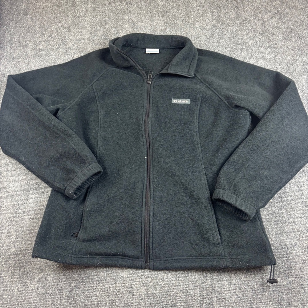 COLUMBIA Women’s Black Full Zip Fleece Jacket size: XL - Picture 1 of 7